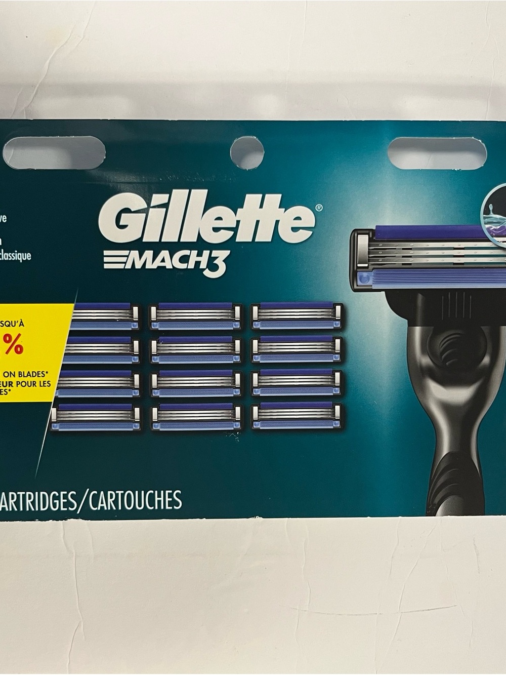 Gillette Mach3 Refill Cartridges 12 Pack, 3-Blade Stainless Steel Refills
